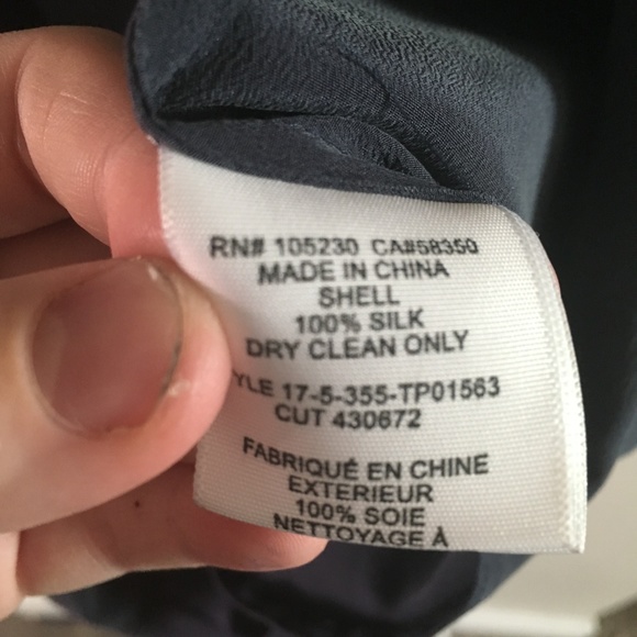 X Small Dark navy Joie Ruffled Blouse - Picture 4 of 4